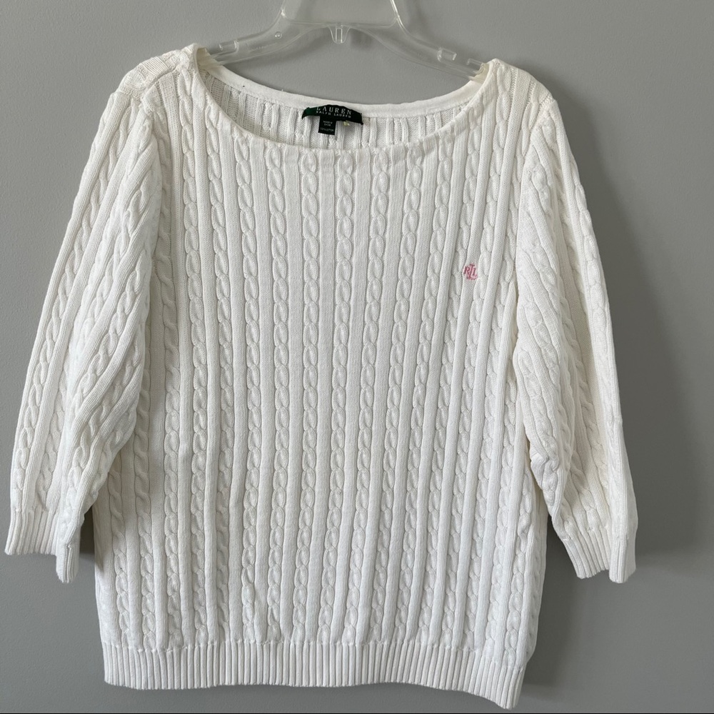 Lauren Ralph Lauren cotton Cabled knit Sweater
